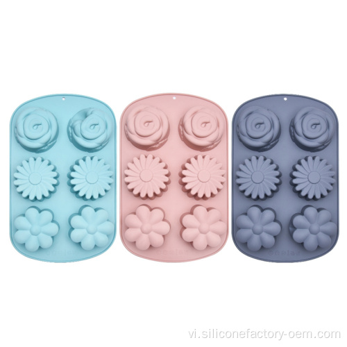 Bánh muffin mooncake silicon khuôn